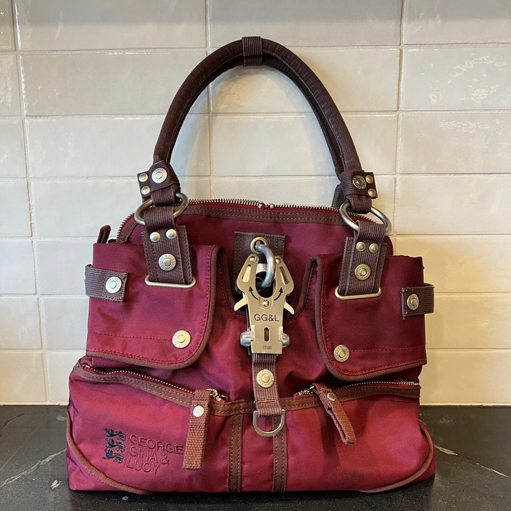 George Gina & Lucy Butterfly Charme Bag Burgundy